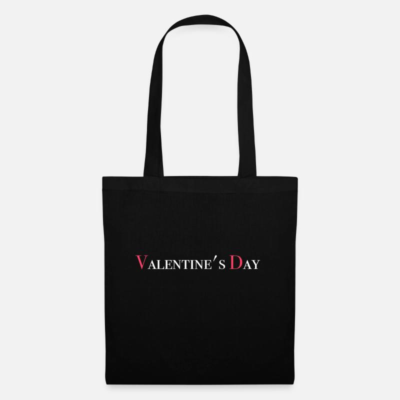 Saint Valentin Saint Valentin Saint Valentin - Sac en tissu - noir