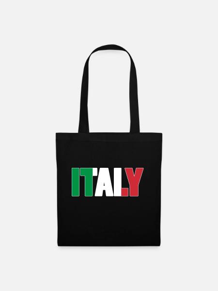 Italien - Stoffbeutel - Schwarz