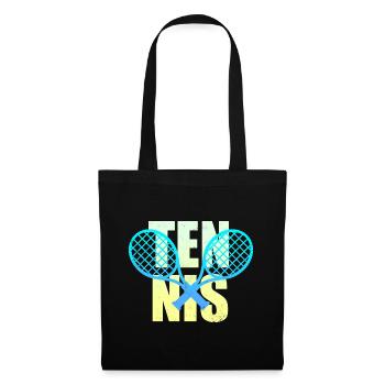 Tennis - Stoffbeutel - Schwarz - Vorne