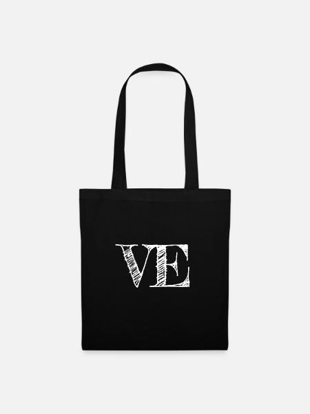 paarshirt - VE - LOVE #2 - Stoffbeutel - Schwarz