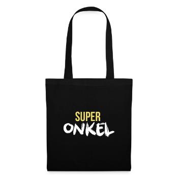 SUPER ONKEL - Stoffbeutel - Schwarz - Vorne