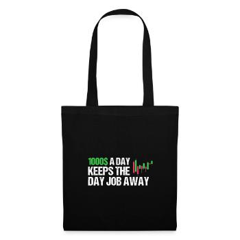 Day Trading T-Shirt Day Trader Financial Freedom - Tote Bag - black - Front