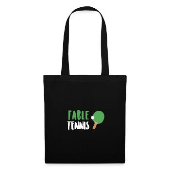 Tennis de table - Sac en tissu - noir - Devant