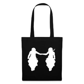 Bikercouple couple couple motorcycle super athletes - Tote Bag - black - Front