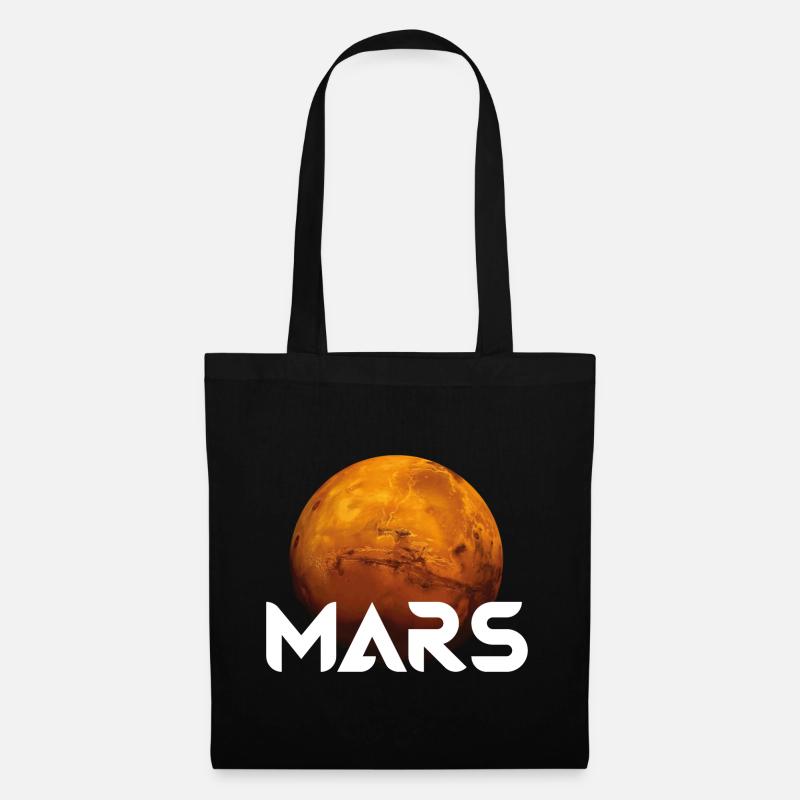 Planet Mars Motiv - Stoffbeutel - Schwarz