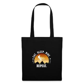 Eat Sleep Bike Repeat - Sac en tissu - noir - Devant