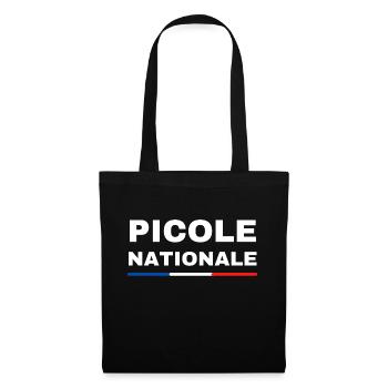 Picole nationale original beauf drôle police bière - Sac en tissu - noir - Devant