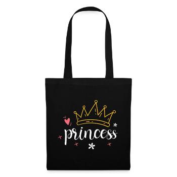 Crown - Diadem Princess - Tote Bag - black - Front