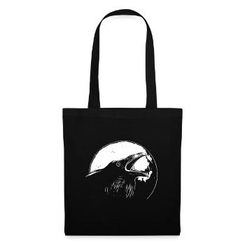 Corbeau en pleine lune - Sac en tissu - noir - Devant