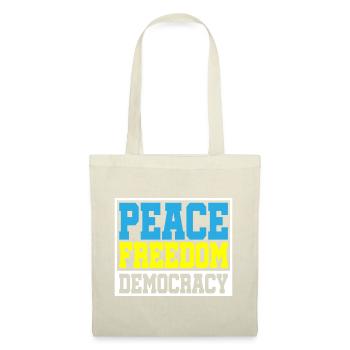 | changeable de couleur Paix Liberté Démocratie - Sac en tissu - nature - Devant