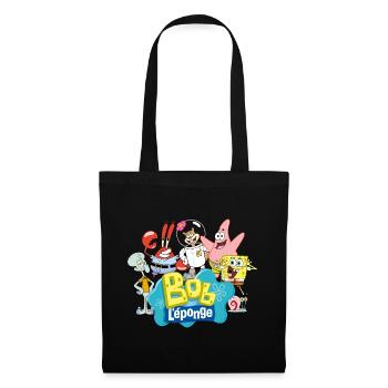 Bob l'Éponge Spongebob Patrick Sandy Krabs Carlo - Sac en tissu - noir - Devant