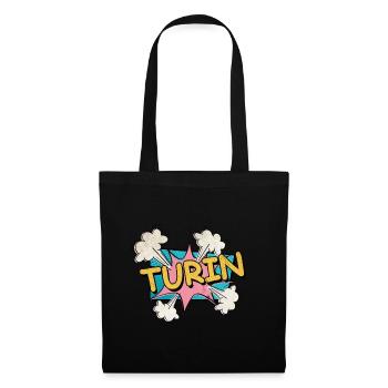 Turin Torino Italy City Font Pop Art Comic - Tote Bag - black - Front