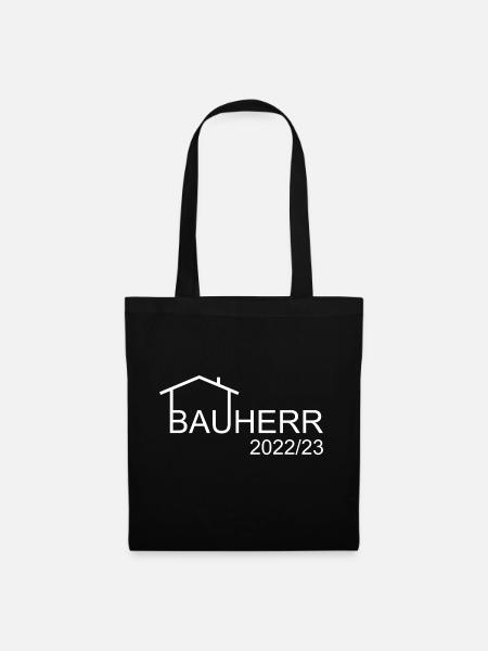 Bauherr - Hausbau - Stoffbeutel - Schwarz