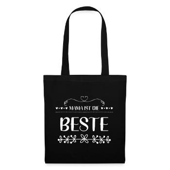 Mama Ist Die Beste - Stoffbeutel - Schwarz - Vorne