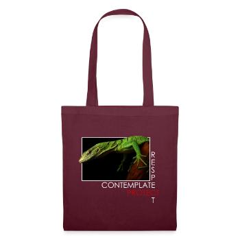 Contemplate, respect, protect - Sac en tissu - bordeaux - Devant