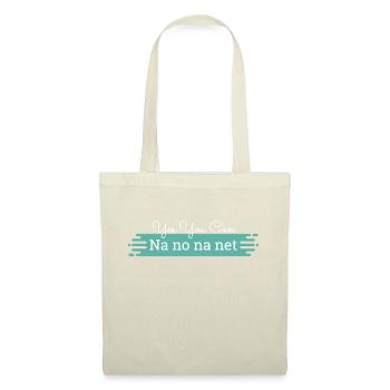 Na no na net - texte blanc - Sac en tissu - nature - Devant