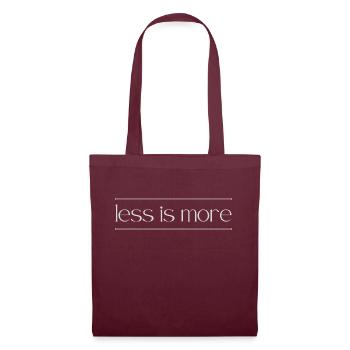 moins c’est plus - Sac en tissu - bordeaux - Devant