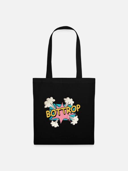 Bottrop Deutschland Stadt Schrift Pop Art Comic - Stoffbeutel - Schwarz