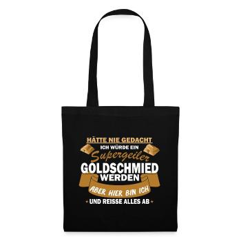 Goldschmied Schmiedekunst Handwerker Geschenk - Stoffbeutel - Schwarz - Vorne