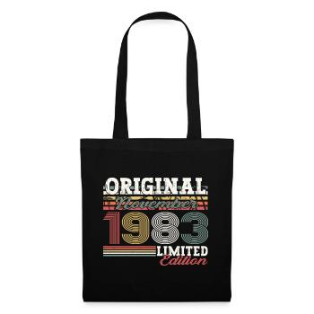 Original novembre 1983 Cadeau du 39e anniversaire - Sac en tissu - noir - Devant