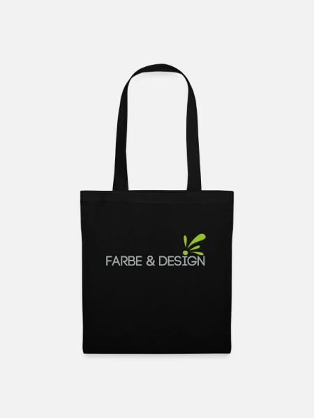 Farbe und Design mit Tropfen - Stoffbeutel - Schwarz