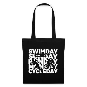 Triathlon weekdays - Tote Bag - black - Front