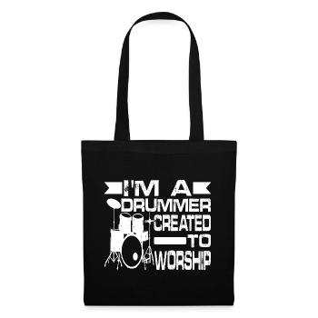 Je suis un batteur créé pour adorer 2 - Sac en tissu - noir - Devant