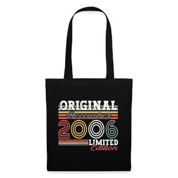December Year 2006 16th birthday gift - Tote Bag - black - Front