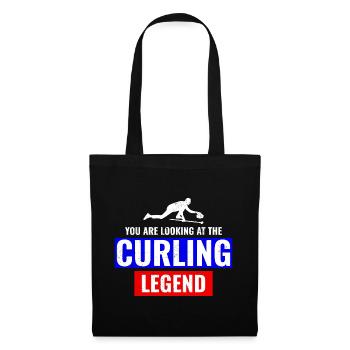 Curling Legend Winter Ice Sport Curler Funny - Tote Bag - black - Front