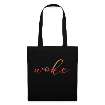 Autodérision : WOKE - Sac en tissu - noir - Devant