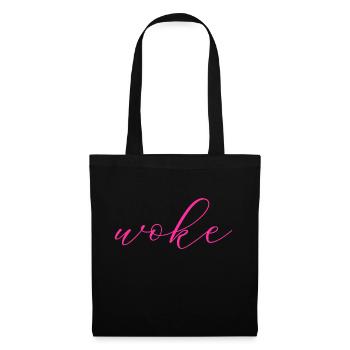 Autodérision : WOKE - Sac en tissu - noir - Devant