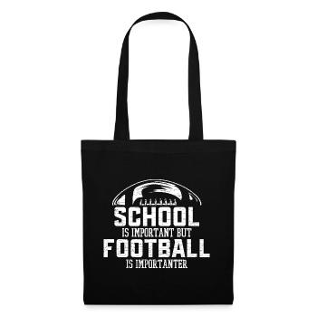 American Football Footballspieler - Stoffbeutel - Schwarz - Vorne