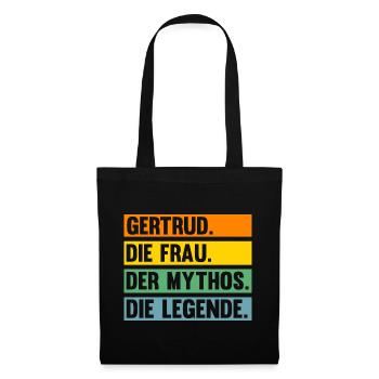 Gertrud - Stoffbeutel - Schwarz - Vorne