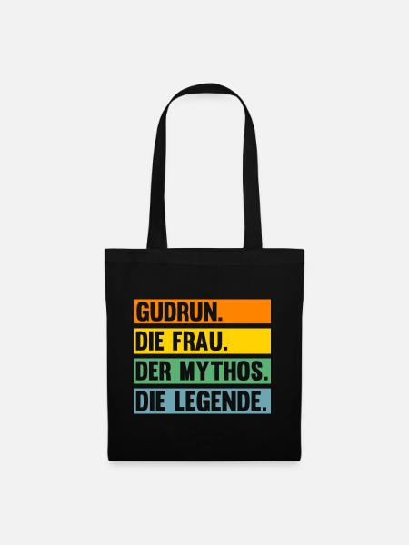 Gudrun - Stoffbeutel - Schwarz