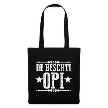 De Beschti Opi Bescht Opa - Stoffbeutel - Schwarz - Vorne