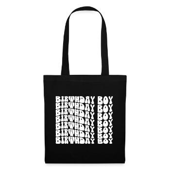 Anniversaire Garçon Groovy Rétro Vintage Anniversaire - Sac en tissu - noir - Devant