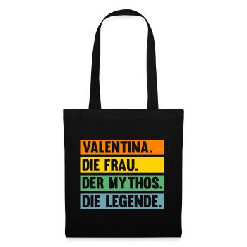Valentina - Stoffbeutel - Schwarz - Vorne