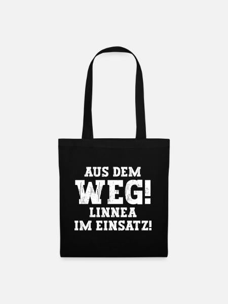 Linnea Lustiger Spruch Vorname Name Linnea - Stoffbeutel - Schwarz