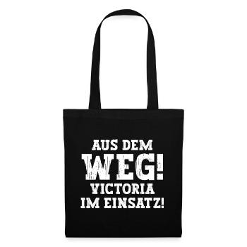 Victoria Lustiger Spruch Vorname Name Victoria - Stoffbeutel - Schwarz - Vorne