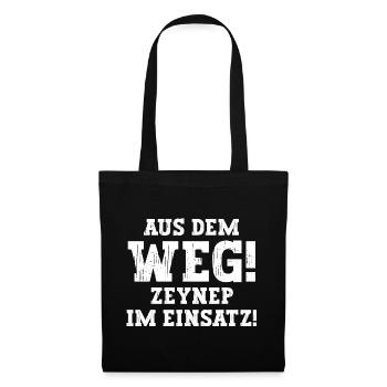 Zeynep Lustiger Spruch Vorname Name Zeynep - Stoffbeutel - Schwarz - Vorne