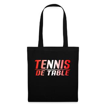 TENNIS DE TABLE TENNISMEN TENNISWOMEN SPORT SUISSE - Sac en tissu - noir - Devant