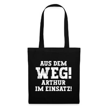 Arthur Lustiger Spruch Vorname Name Arthur - Stoffbeutel - Schwarz - Vorne