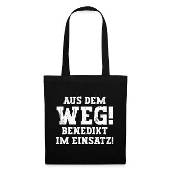 Benedikt Lustiger Spruch Vorname Name Benedikt - Stoffbeutel - Schwarz - Vorne