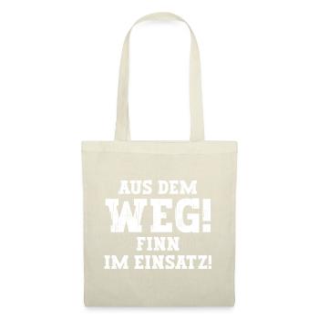 Finn Lustiger Spruch Vorname Name Finn - Stoffbeutel - Natur - Vorne