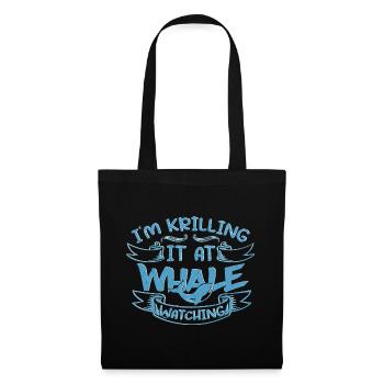 Whale design for whales and blue whales or beluga whales - Tote Bag - black - Front