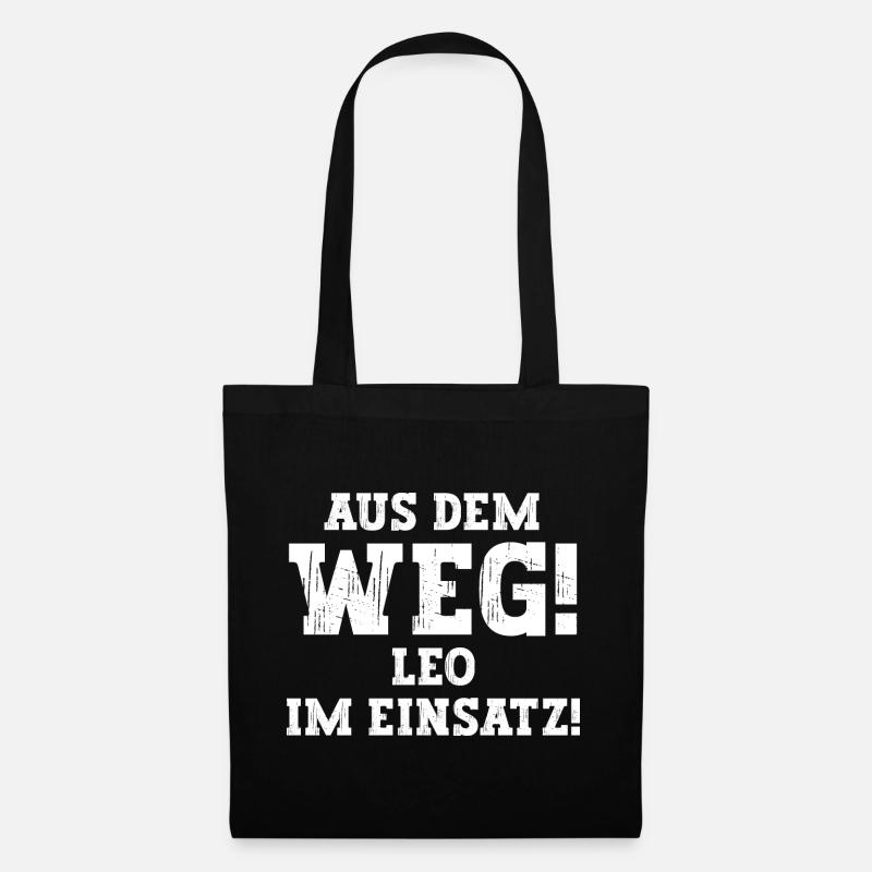 Leo Lustiger Spruch Vorname Name Leo - Stoffbeutel - Schwarz