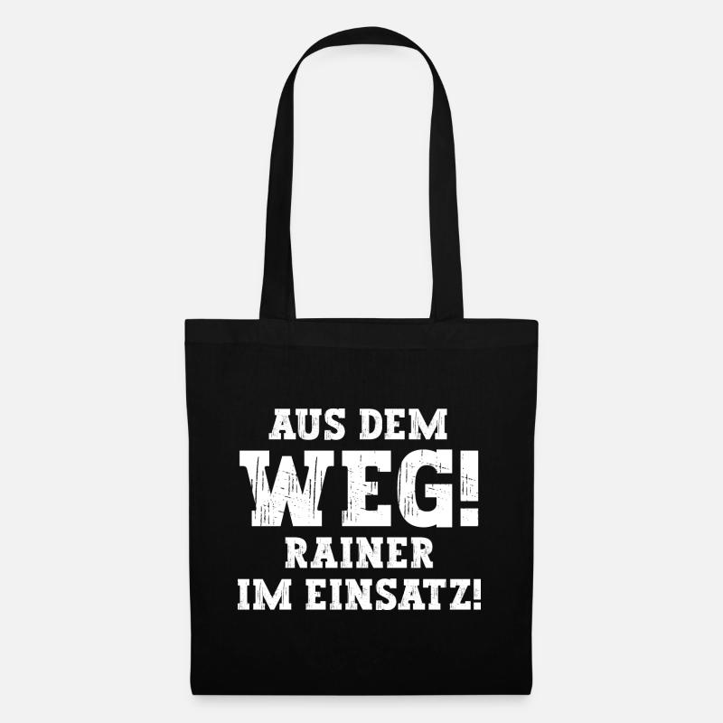 Rainer Lustiger Spruch Vorname Name Rainer - Stoffbeutel - Schwarz