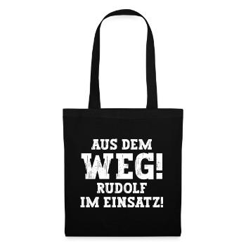 Rudolf Lustiger Spruch Vorname Name Rudolf - Stoffbeutel - Schwarz - Vorne