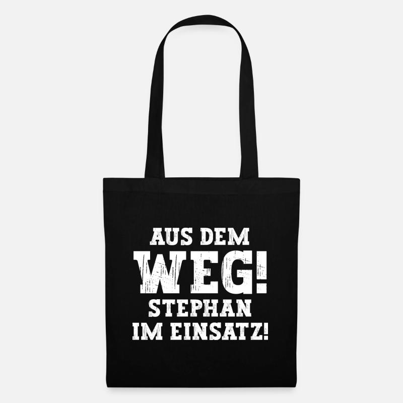 Stephan Lustiger Spruch Vorname Name Stephan - Stoffbeutel - Schwarz