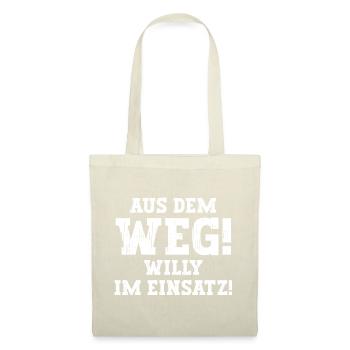 Willy Lustiger Spruch Vorname Name Willy - Stoffbeutel - Natur - Vorne